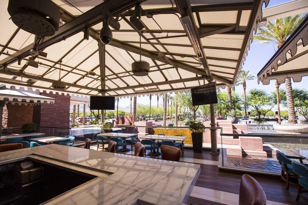 A view of the outdoor patio at Terra Rossa at Red Rock Resort in Las Vegas on Wednesday, Aug. 1 ...