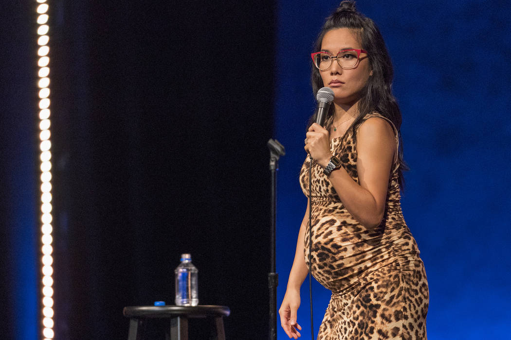 Ali Wong in the stand-up special "Hard Knock Wife." (Ken Woroner/Netflix)