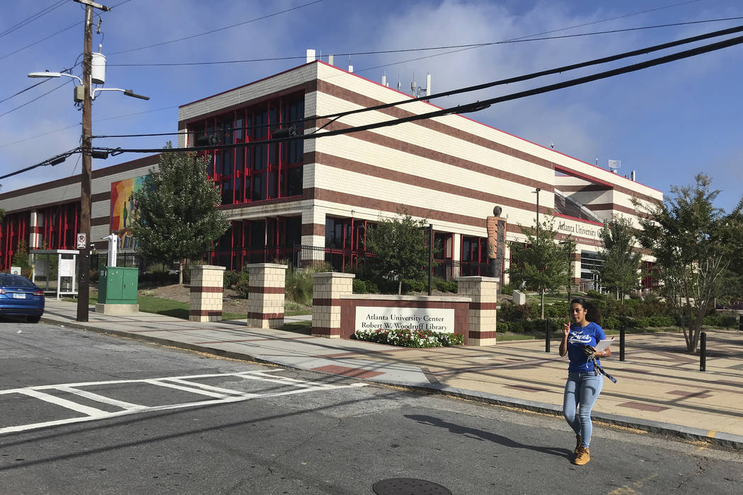 The campus of Clark Atlanta University is seen Wednesday, April 21, 2019, in Atlanta. Four coll ...