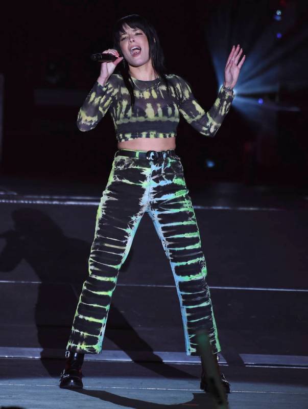 Halsey performs at Wango Tango on Saturday, June 1, 2019, at Dignity Health Sports Park in Cars ...