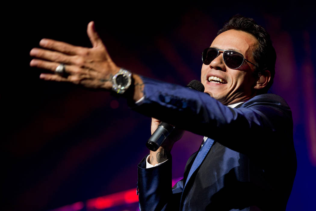 Singer Marc Anthony performs in concert during the Gigantes Tour which also features Chayanne a ...