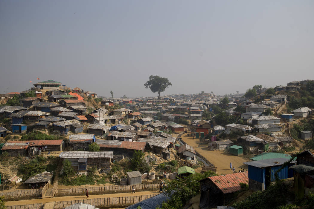 FILE - In this file photo dated Saturday, Nov. 17, 2018, a view of Balukhali refugee camp near ...