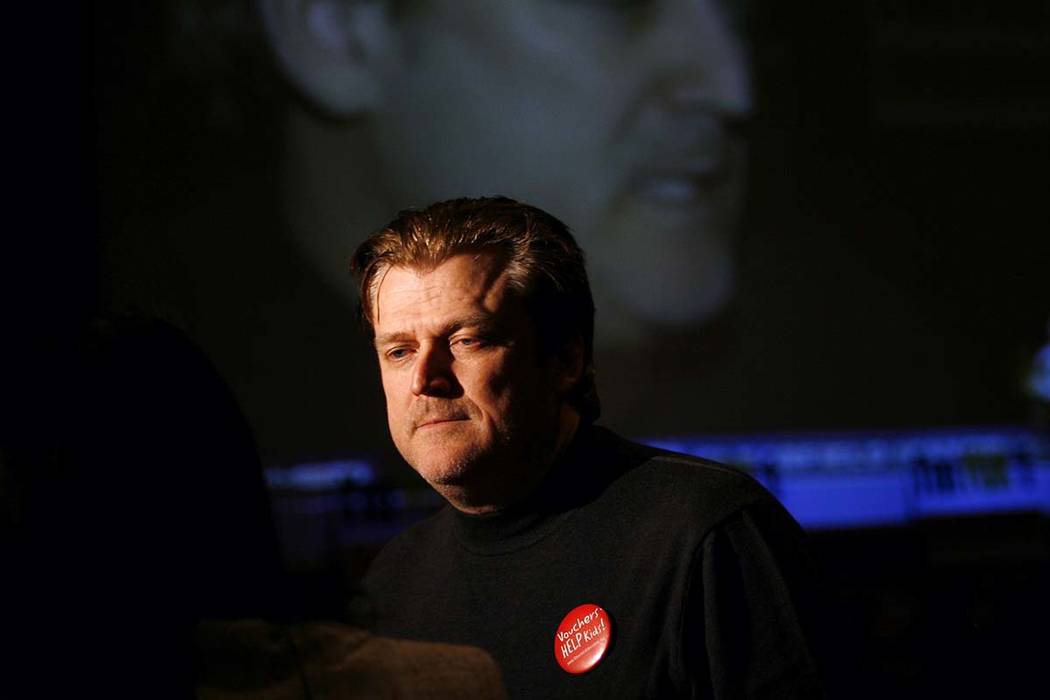 FILE - In this Nov. 6, 2007, file photo Patrick Byrne, President and CEO of Overstock.com is re ...