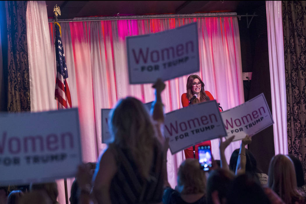 Kimberly Guilfoyle, senior adviser for Donald Trump's 2020 campaign, speaks during a leadership ...