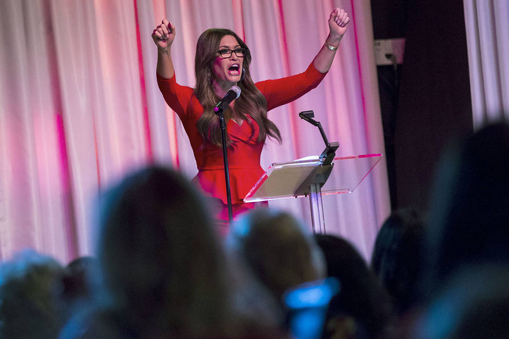 Kimberly Guilfoyle, senior advisor for Donald Trump's 2020 campaign, speaks during a leadership ...