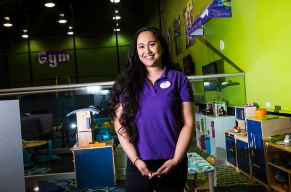 Kasey Wong is a teammate at Kids Quest at Red Rock Resort in Las Vegas, Tuesday, Aug. 27, 2019. ...