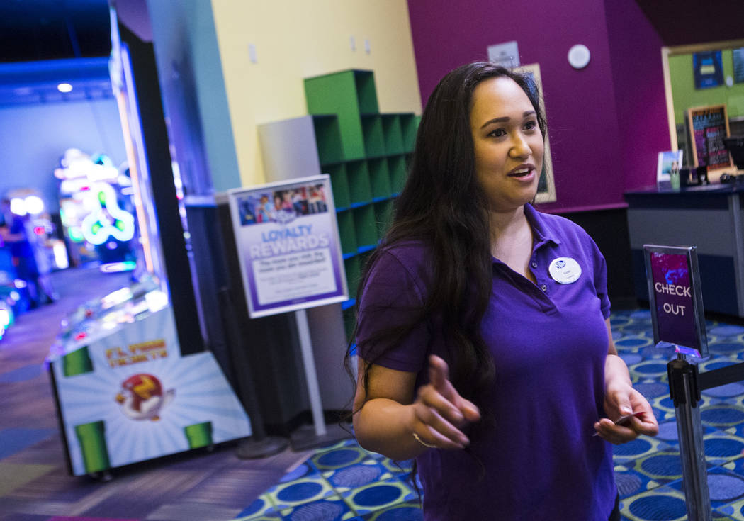 Kasey Wong, a teammate at Kids Quest at Red Rock Resort, talks about her job in Las Vegas on Tu ...