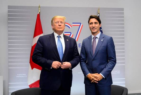 Canadian Prime Minister Justin Trudeau takes part in a bilateral meeting with U.S. President Do ...