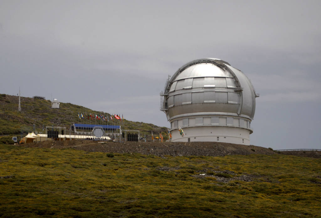 The Gran Telescopio Canarias is viewed at the Observatorio del Roque de los Muchachos on the Ca ...