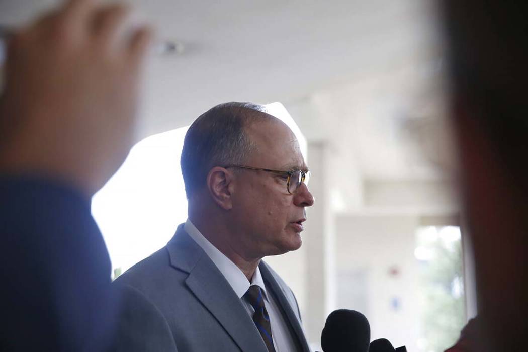 Attorney for the defendants David Frankel speaks during a news conference outside of the Browar ...