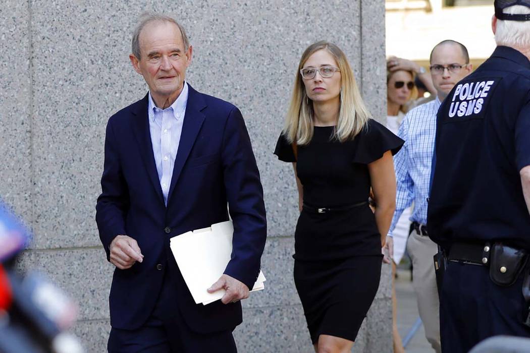 Attorneys David Boies, and Annie Farmer, one of Jeffrey Epstein's accusers who spoke in court, ...