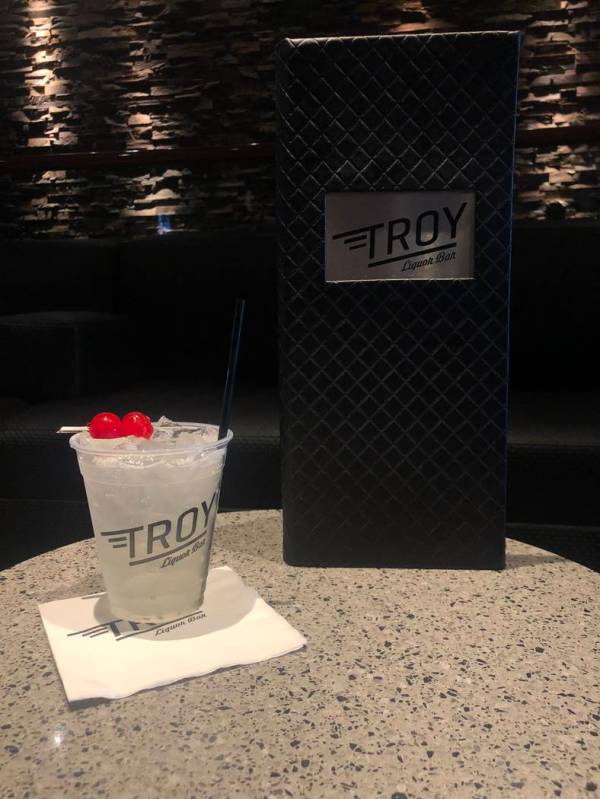 Troy Liquor Bar at Golden Nugget Las Vegas makes a White Gummy Bear cocktail. (Janna Karel Las ...