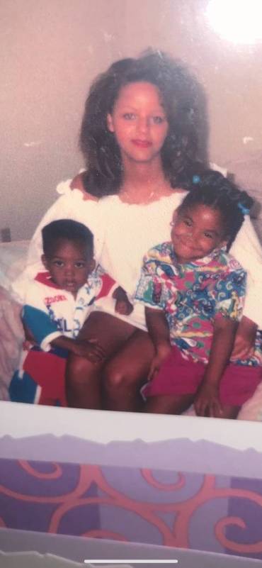 Sharon Harrell holding Alexis Germany and her brother, Alexander Germany. Alexis Germany, who i ...