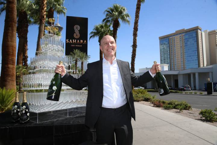 Paul Hobson, general manager for the Sahara Las Vegas hotel-casino, poses outside of the Sahara ...