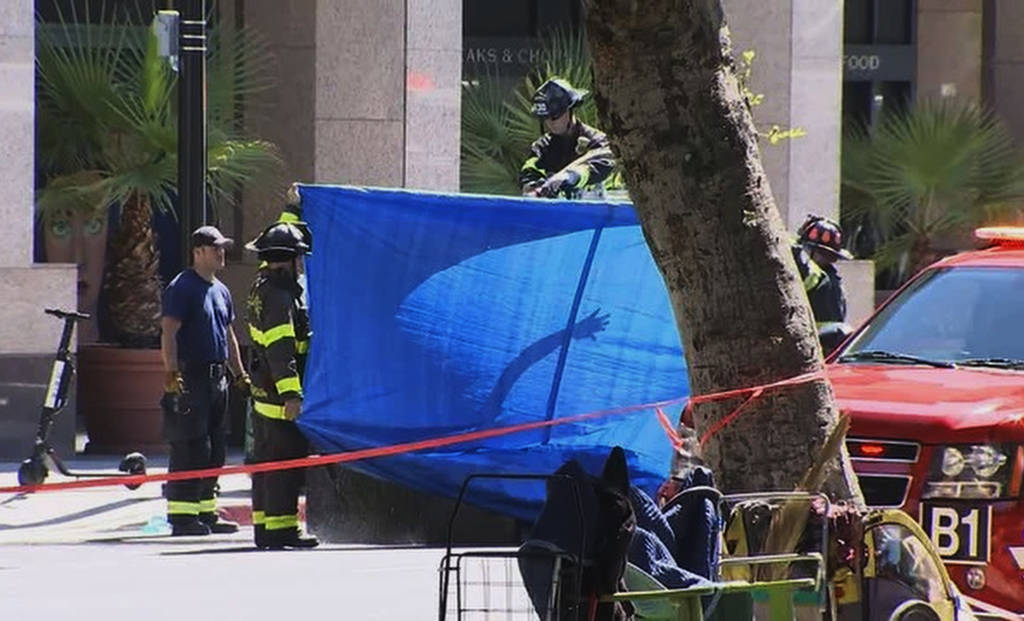 In this video image courtesy of KTVU, emergency personnel respond to a hazmat incident at the F ...