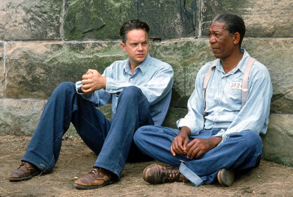 Tim Robbins, left, and Morgan Freeman in a scene from "The Shawshank Redemption." (Wa ...