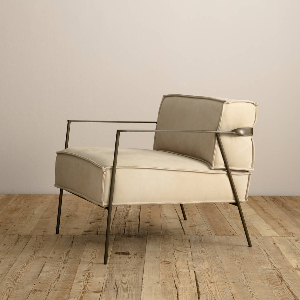 The Seth Chair from Four Hands is small in scale, big on style. Low, thick seating of top-grain ...