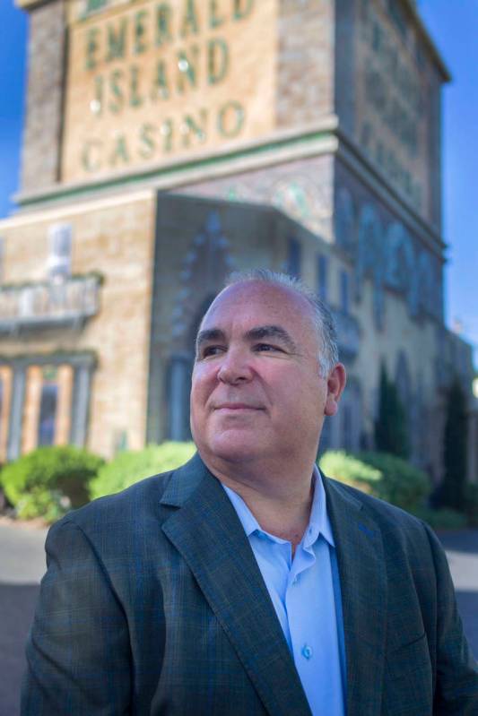 Emerald Island Casino Owner Tim Brooks outside of the Emerald Island Casino off South Water Str ...