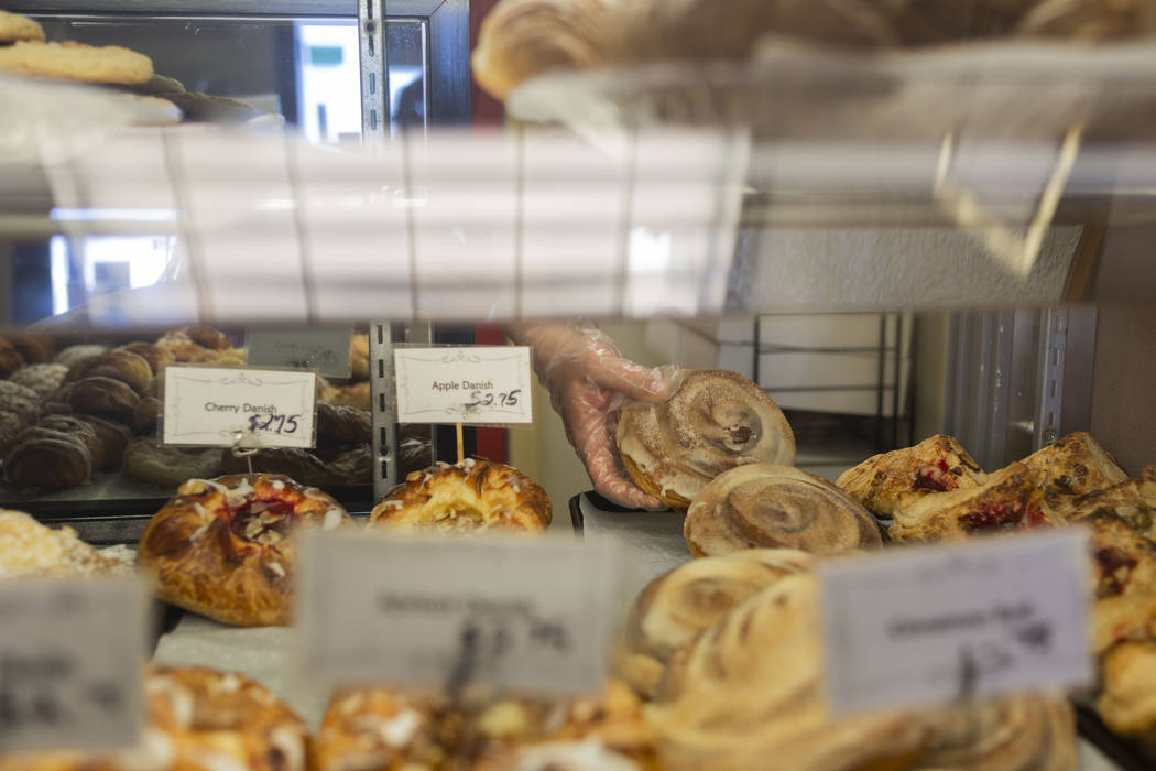 Baked goods for sale at Chef Flemming's Bake Shop on South Water Street in Henderson on Wednesd ...