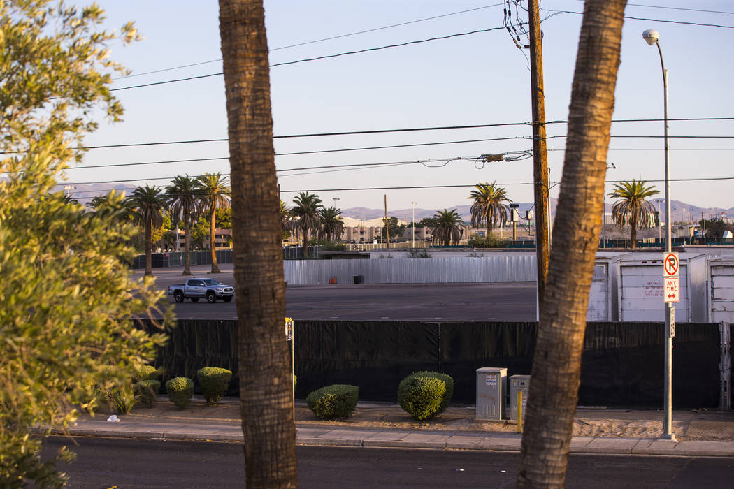 A view of the former Route 91 Harvest music festival site as seen off Reno Avenue in Las Vegas ...