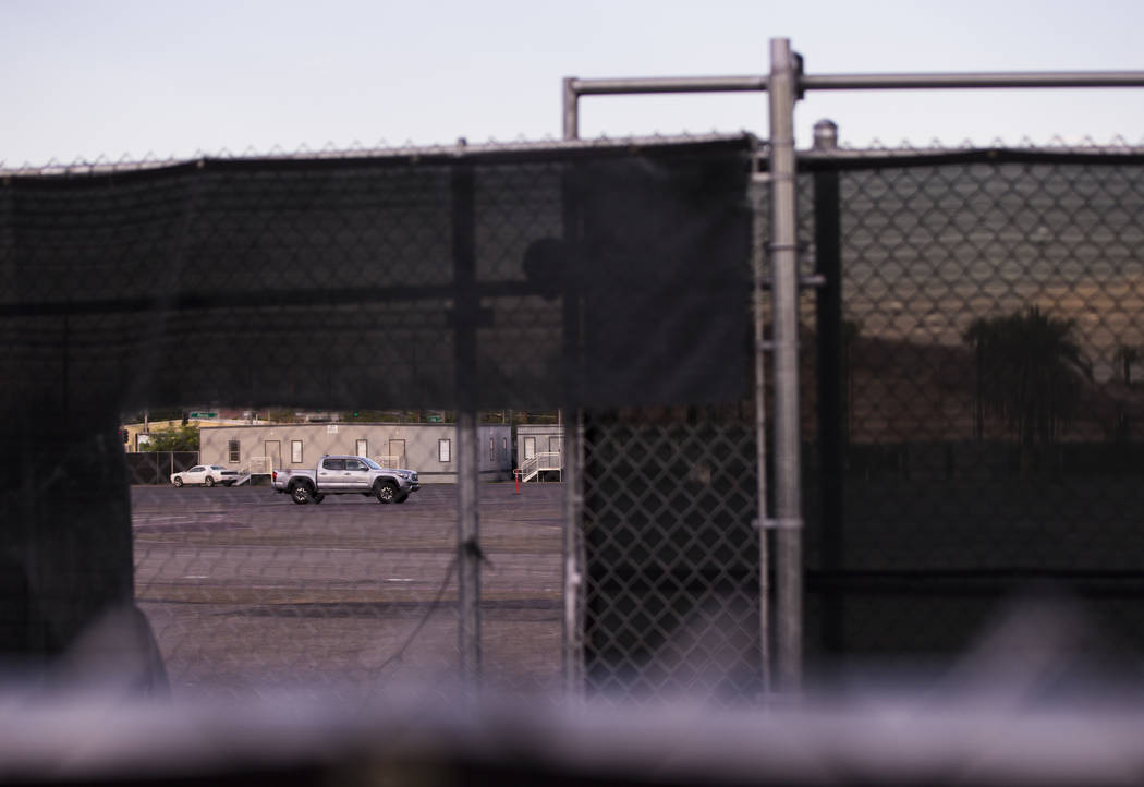 A view of the former Route 91 Harvest music festival site along Las Vegas Boulevard, just south ...