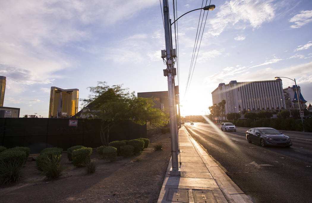 A view of the former Route 91 Harvest music festival site as seen off Reno Avenue in Las Vegas ...