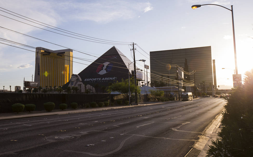 A view of the former Route 91 Harvest music festival site as seen off Reno Avenue in Las Vegas ...