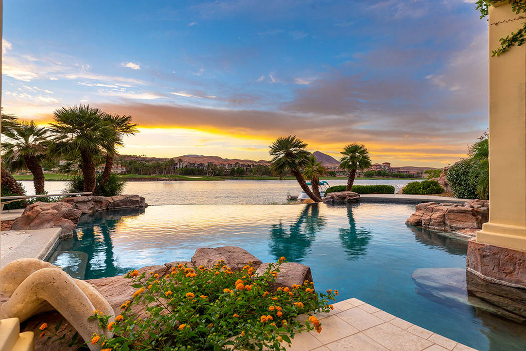 The Lake Las Vegas mansion has a tropical look. (Ivan Sher Group)