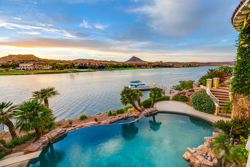 The pool over looks Lake Las Vegas. (Ivan Sher Group)