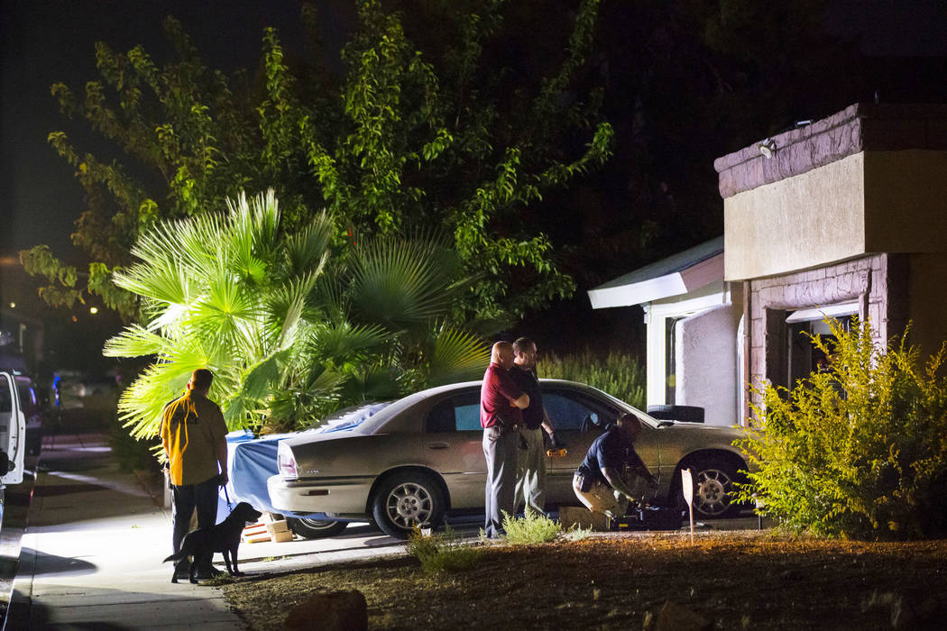 Las Vegas police search a Spring Valley home in relation to a possible homicide in Las Vegas on ...