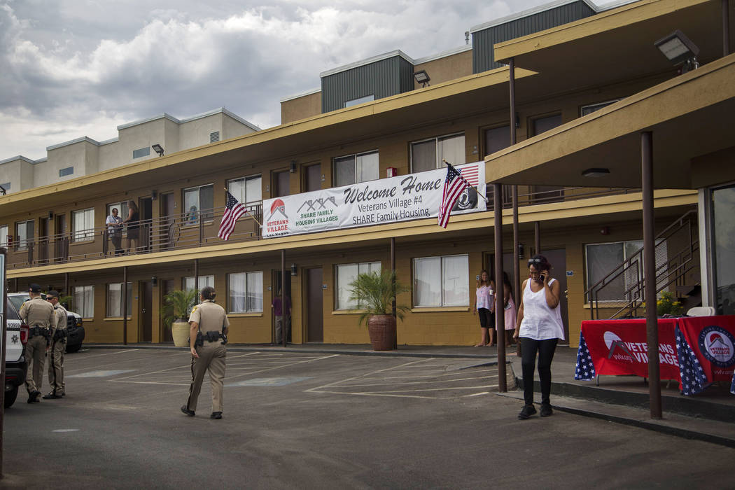 Veterans Village #4 during the grand opening in Las Vegas, Thursday, Sept. 5, 2019. The facilit ...