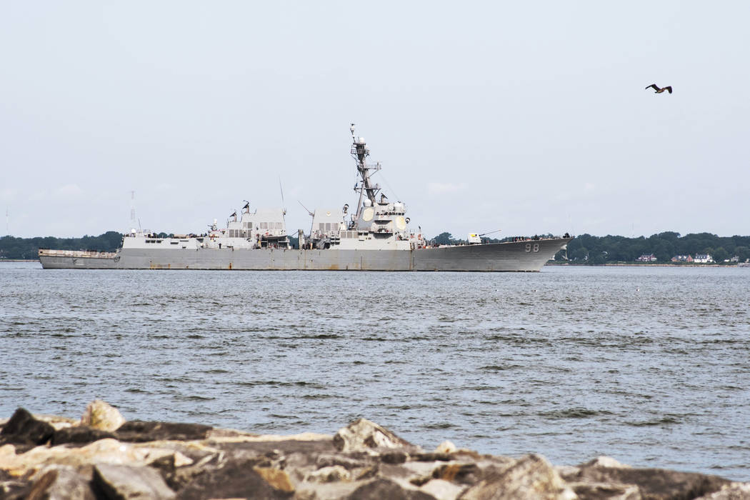 This image provided by the US Navy shows the Arleigh Burke-class guided missile destroyer USS F ...