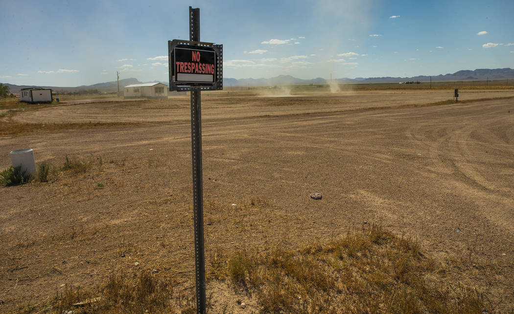 Dust devils kick up at the newly leveled site beside the Little A'Le'Inn which is to be the per ...