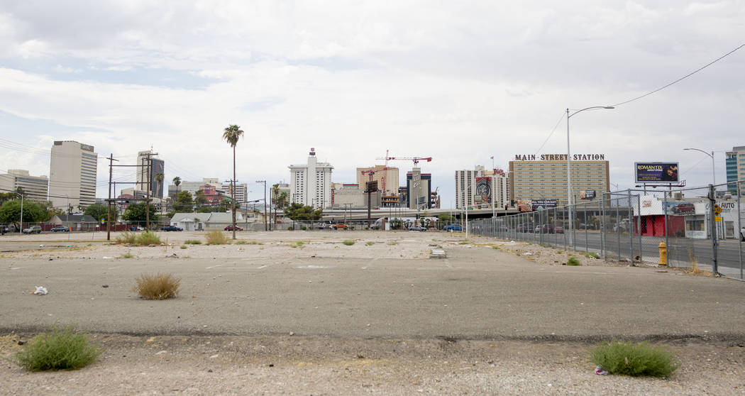 A vacant lot on Bonanza Road and Main Street in Las Vegas on Thursday, Sept. 5, 2019. The site ...