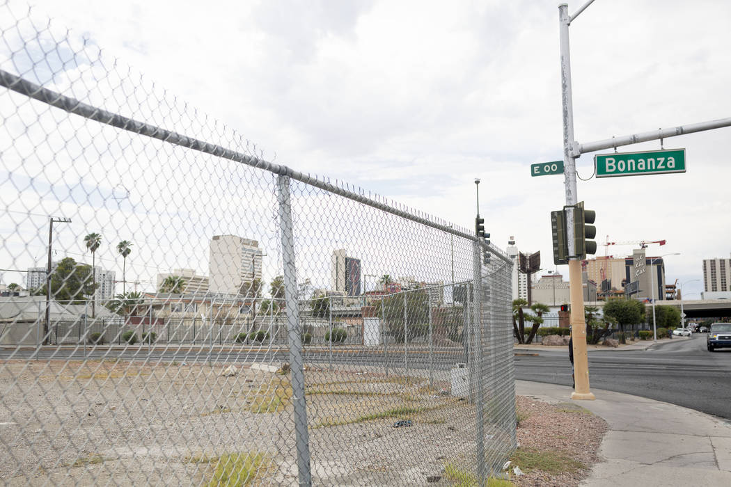 A vacant lot on Bonanza Road and Main Street in Las Vegas on Thursday, Sept. 5, 2019. The site ...