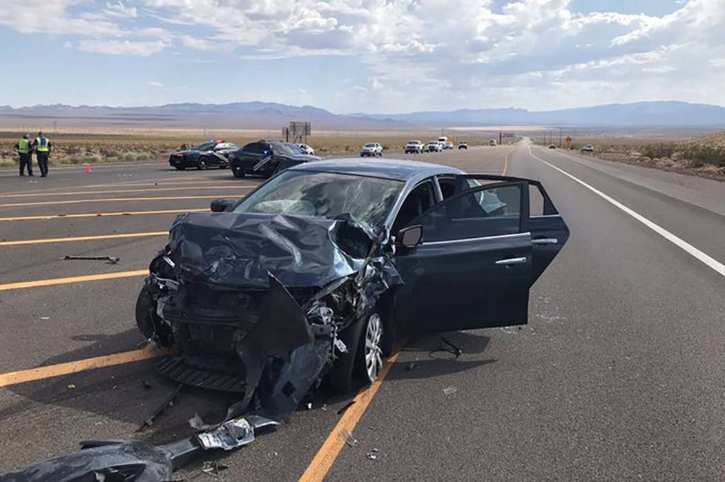 Two women were killed and five other people were injured in a crash at Interstate 11 and U.S. H ...