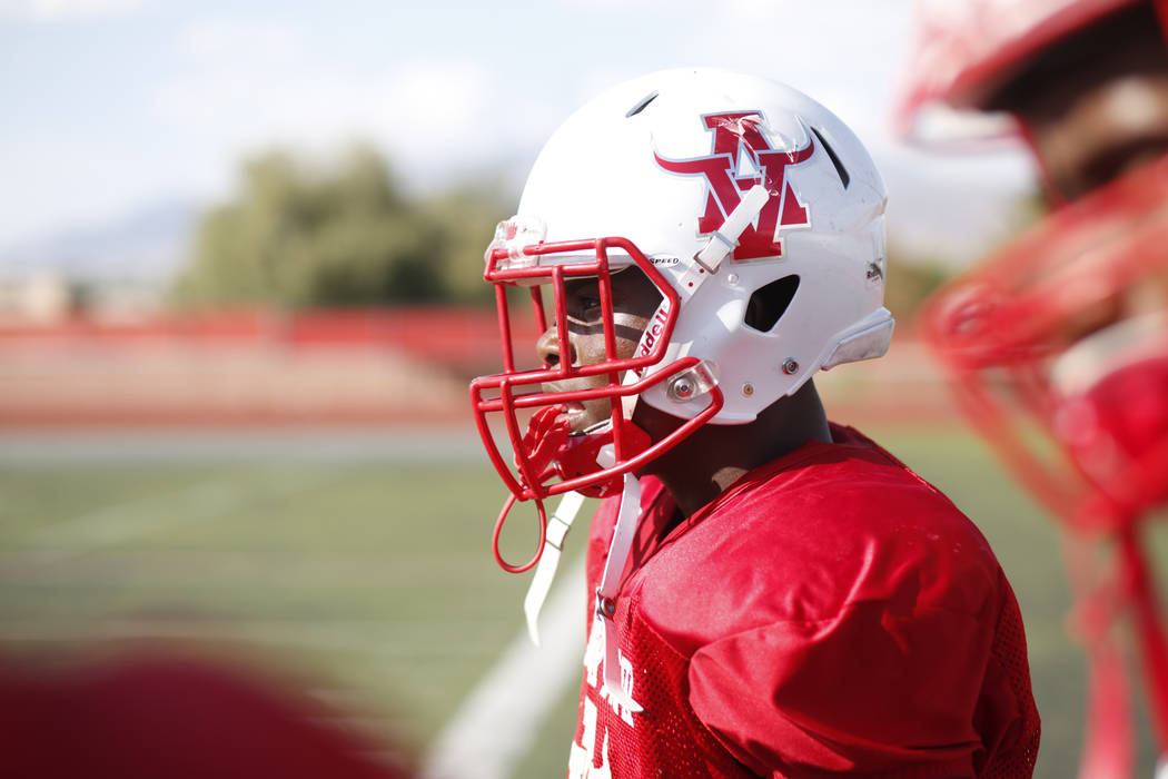 Arbor View's running back Darius Williams (30), during practice at Arbor View High School in La ...