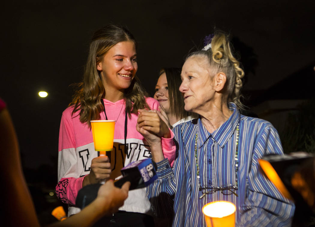 Kelsi Jackson, 15, left, and her grandmother, Mary Ann Ratay, talk about their favorite memorie ...