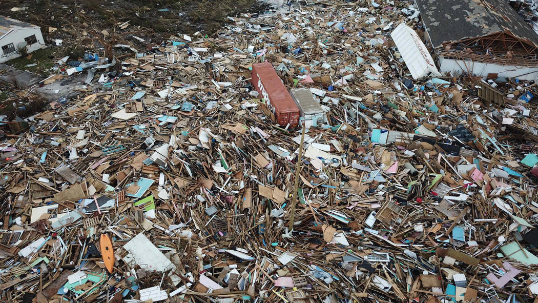 Extensive damage and destruction in the aftermath of Hurricane Dorian is seen in Great Abaco, B ...