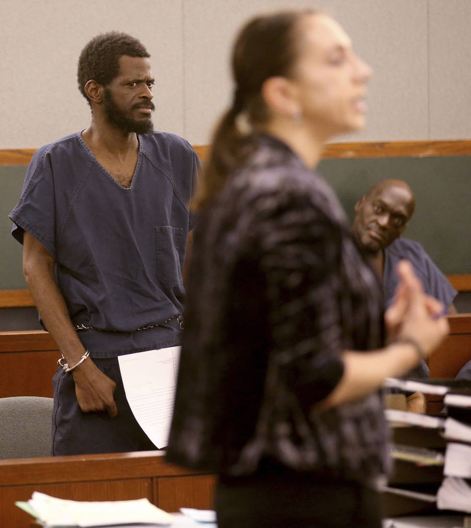 Clinton Taylor appears in court with his court-appointed public defender Sarah Hawkins at the R ...