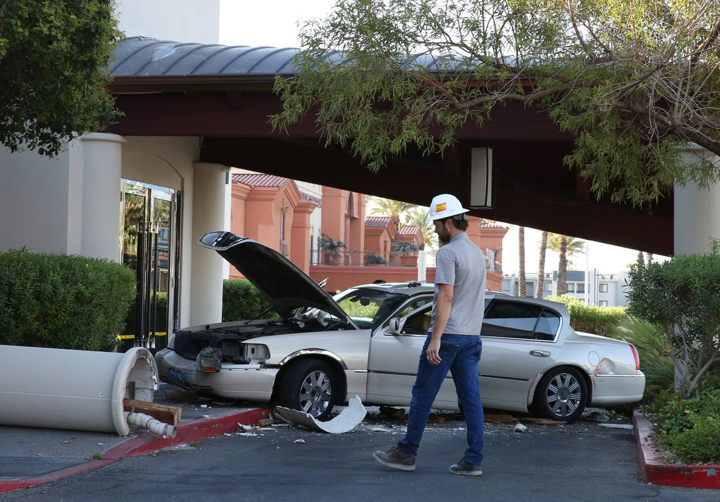 A driver suspected of being under the influence crashed his vehicle into Morton's The Steakhous ...