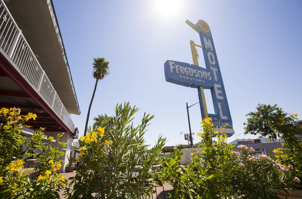 A view of the sign over Fergusons Downtown at Fremont and 11th streets in Las Vegas on Thursday ...