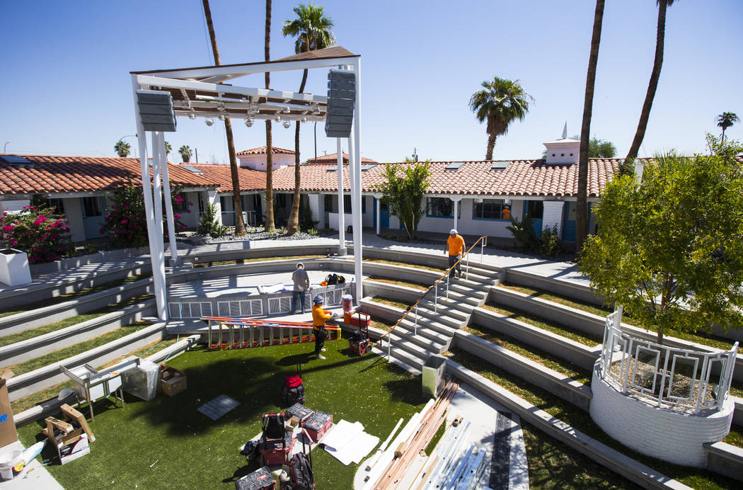 A view of the stage at Fergusons Downtown at Fremont and 11th streets in Las Vegas on Thursday, ...