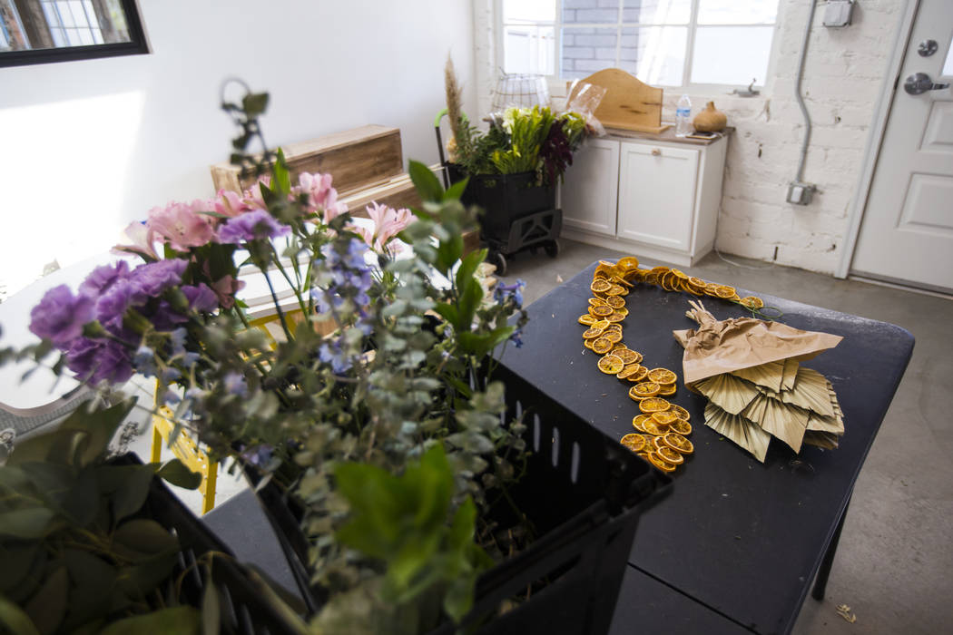 Retail space for The Tiny Bloom, a local floral shop, as setup continues at Fergusons Downtown ...