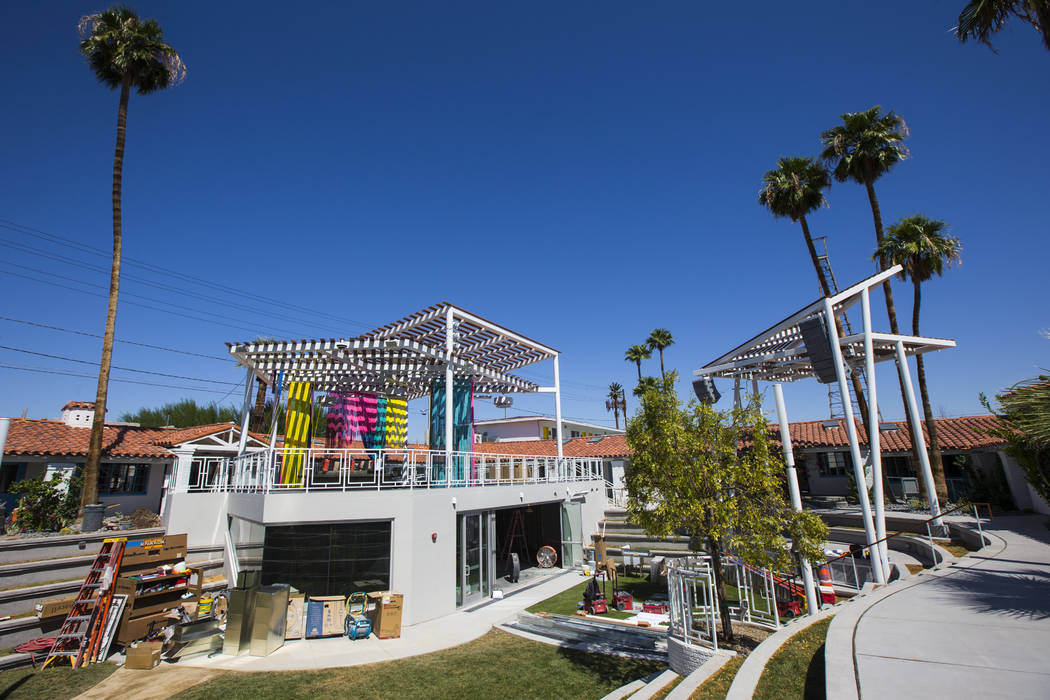 The space for Mothership Coffee is seen under construction, lower left, with a patio deck above ...