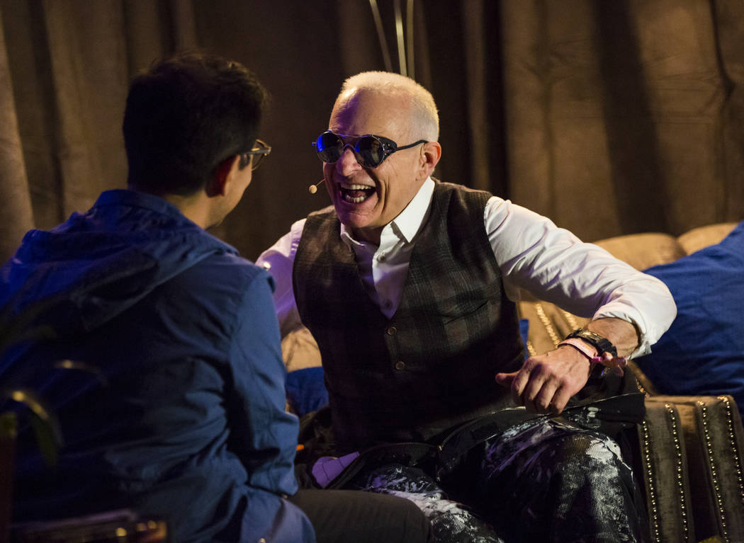 David Lee Roth of Van Halen is interviewed during the first day of the Electric Daisy Carnival ...