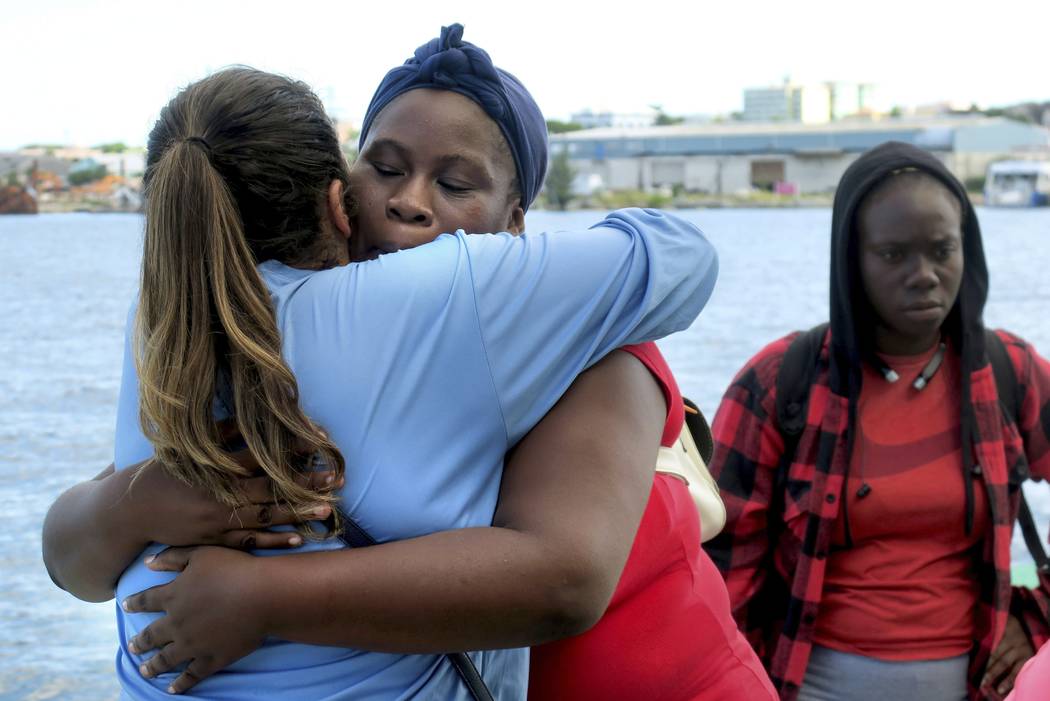 Akela Moxey, who was evacuated from Freeport, Bahamas, aboard Royal Caribbean's Mariner of the ...