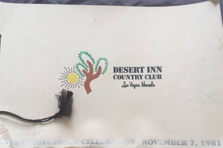 The cover of the official book from the Desert Inn Golf and Country Club 25th anniversary gala, ...