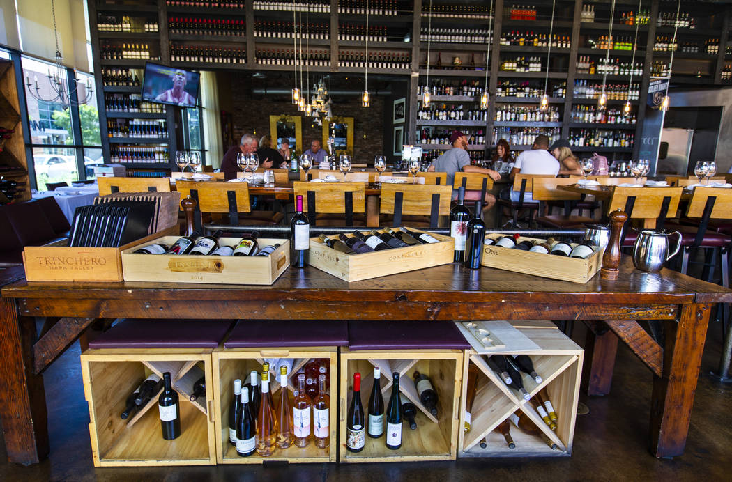 Interior view of Grape Street Café, Wine Bar & Cellar in Downtown Summerlin on Tuesday, Sept. ...