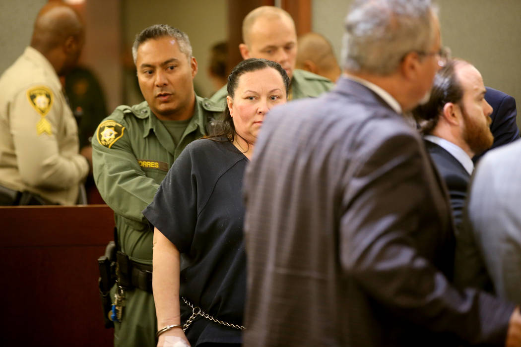 Norma Snyder appears in court at the Regional Justice Center in Las Vegas Wednesday, Sept. 11, ...